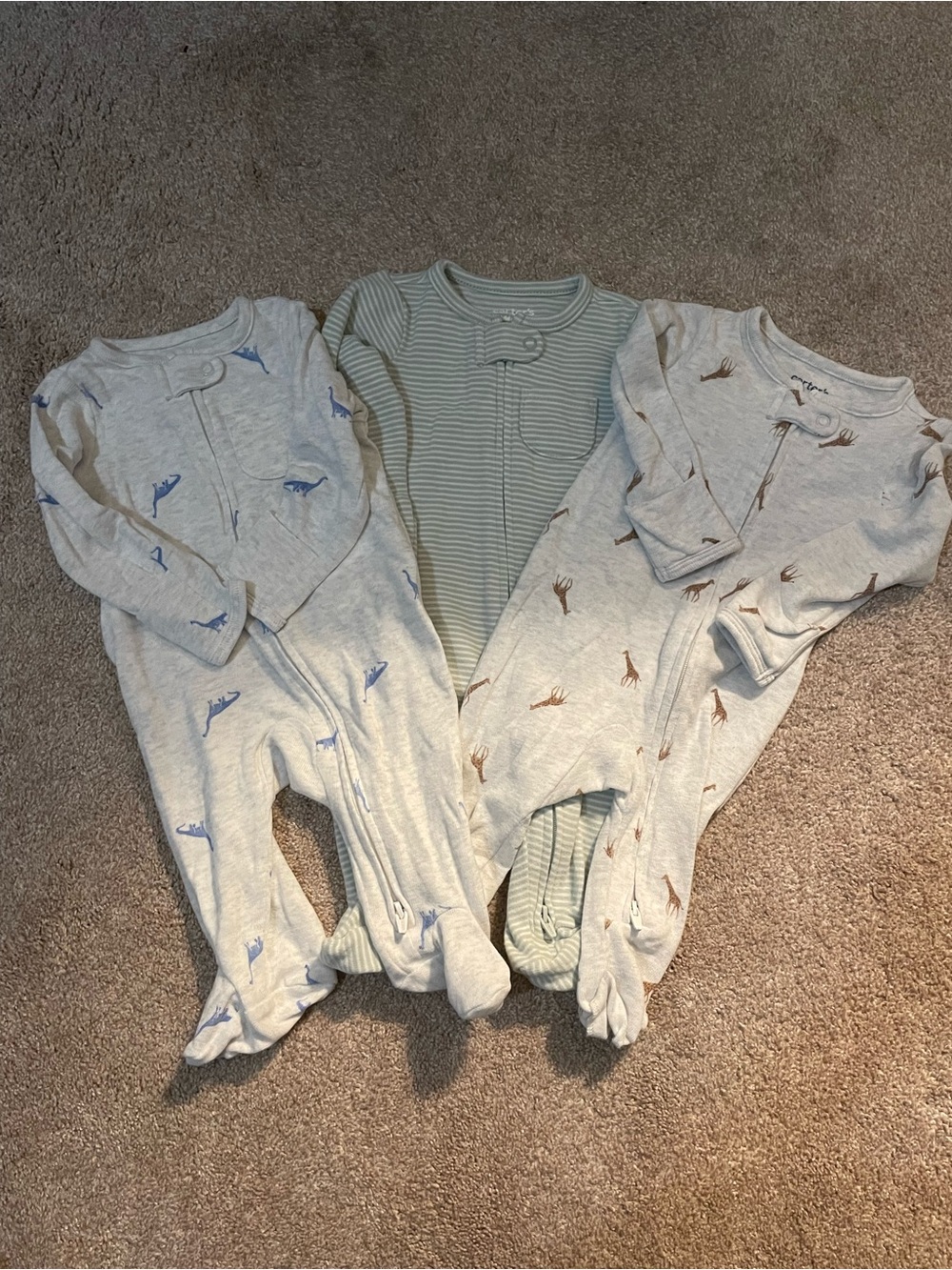 Carter’s set of three footed sleepers